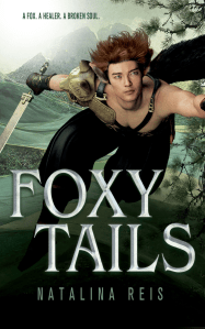 Book cover depicting a fox shifter with a sword