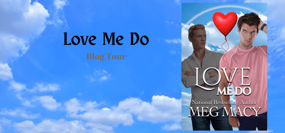 Two males side by side with a red heart between them