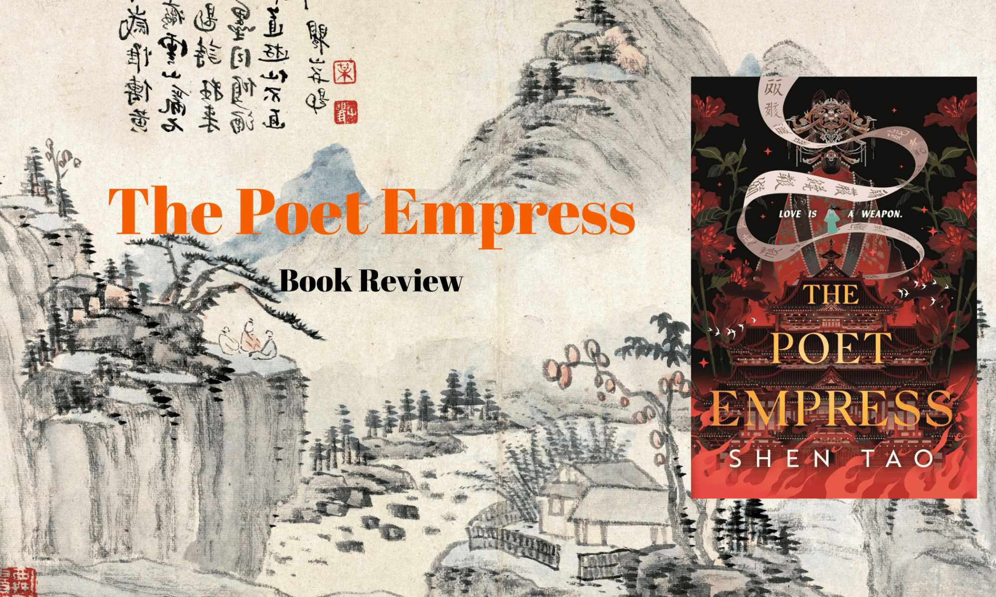 Book Cover against a ancient China drawing.