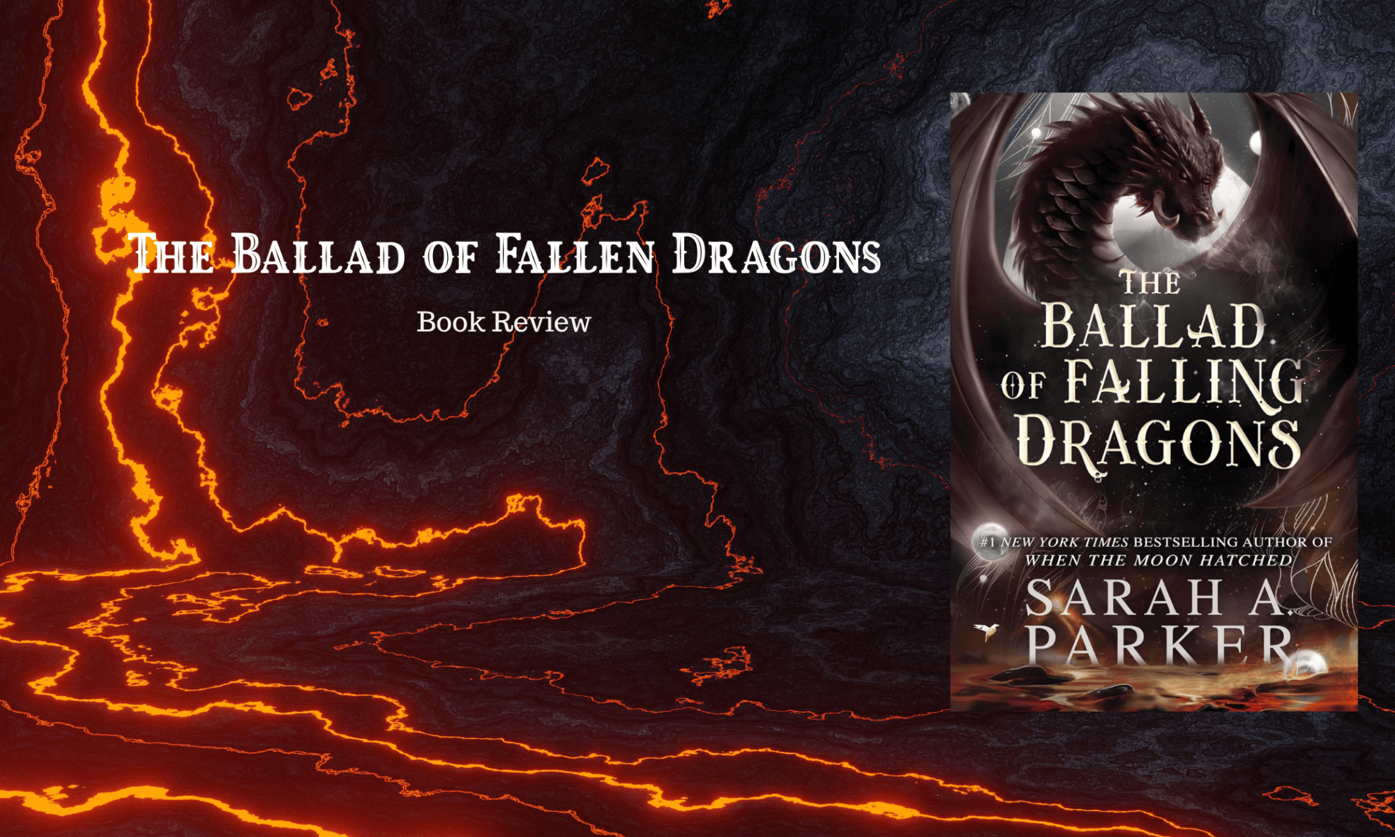 Book cover against a background of lava.